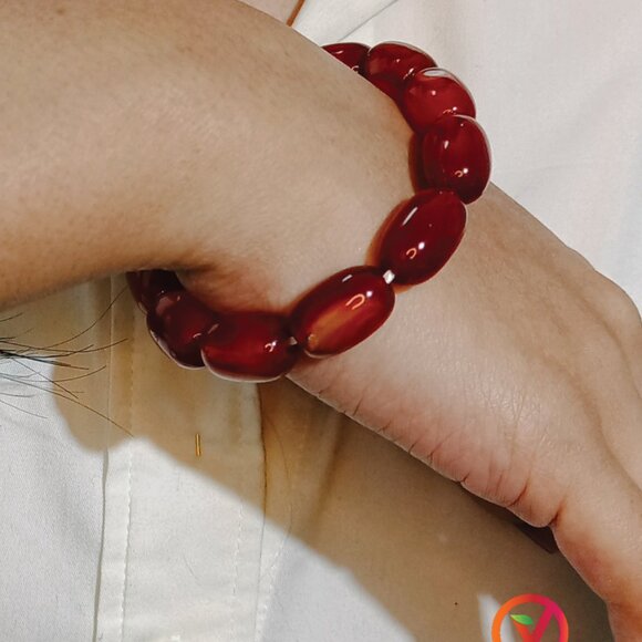 Black Friday Beaded Chain Pendant Necklace with Beaded Bracelet - Picture 3 of 6